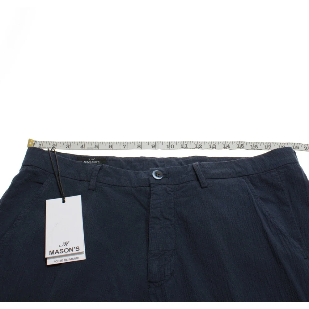 Mason's NWT Chinos / Casual Pants Size 54 (US 38) Torino in Blue Cotton Blend